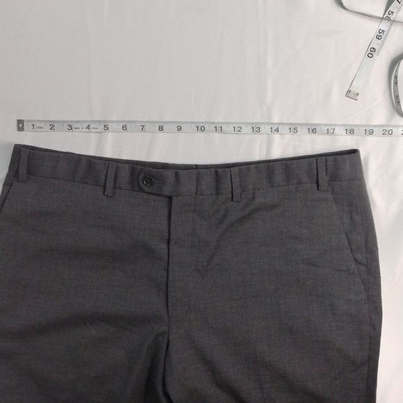 John Varvatos Wool Dark Gray Slacks - Picture 3 of 12